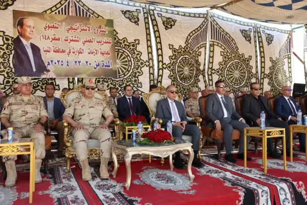 محافظ المنيا يتابع جاهزية المعدات ومعسكر الإيواء ضمن تدريب "صقر 148" لمجابهة الأزمات