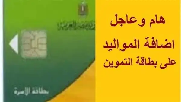 طريقة إضافة المواليد على بطاقة التموين 2025 عبر بوابة دعم مصر ومصر الرقمية