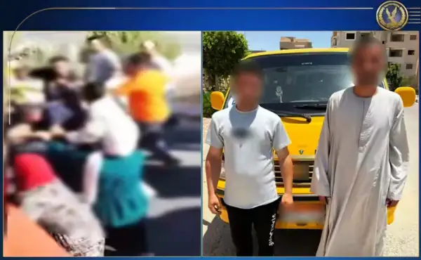 أمن بالمنيا يضبط شخصين تعديا على سائق أجرة بسبب خلاف مروري